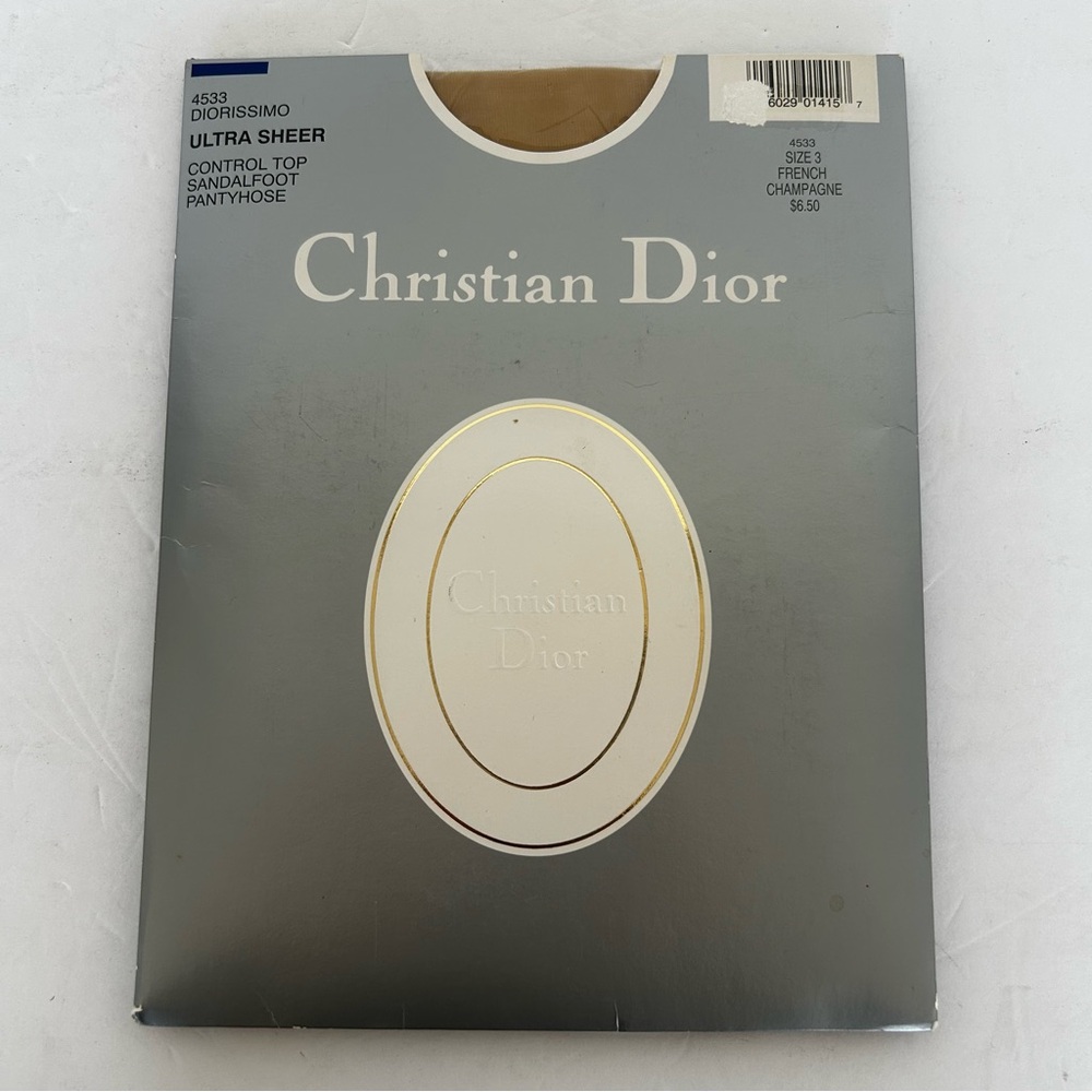 CHRISTIAN DIOR ULTRA SHEER CONTROL TOP PANTYHOSE NWT SIZE LARGE